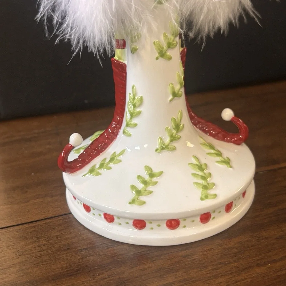 Department 56 Christmas Krinkles Peeking Santa Candlestick Patience Brewster 10